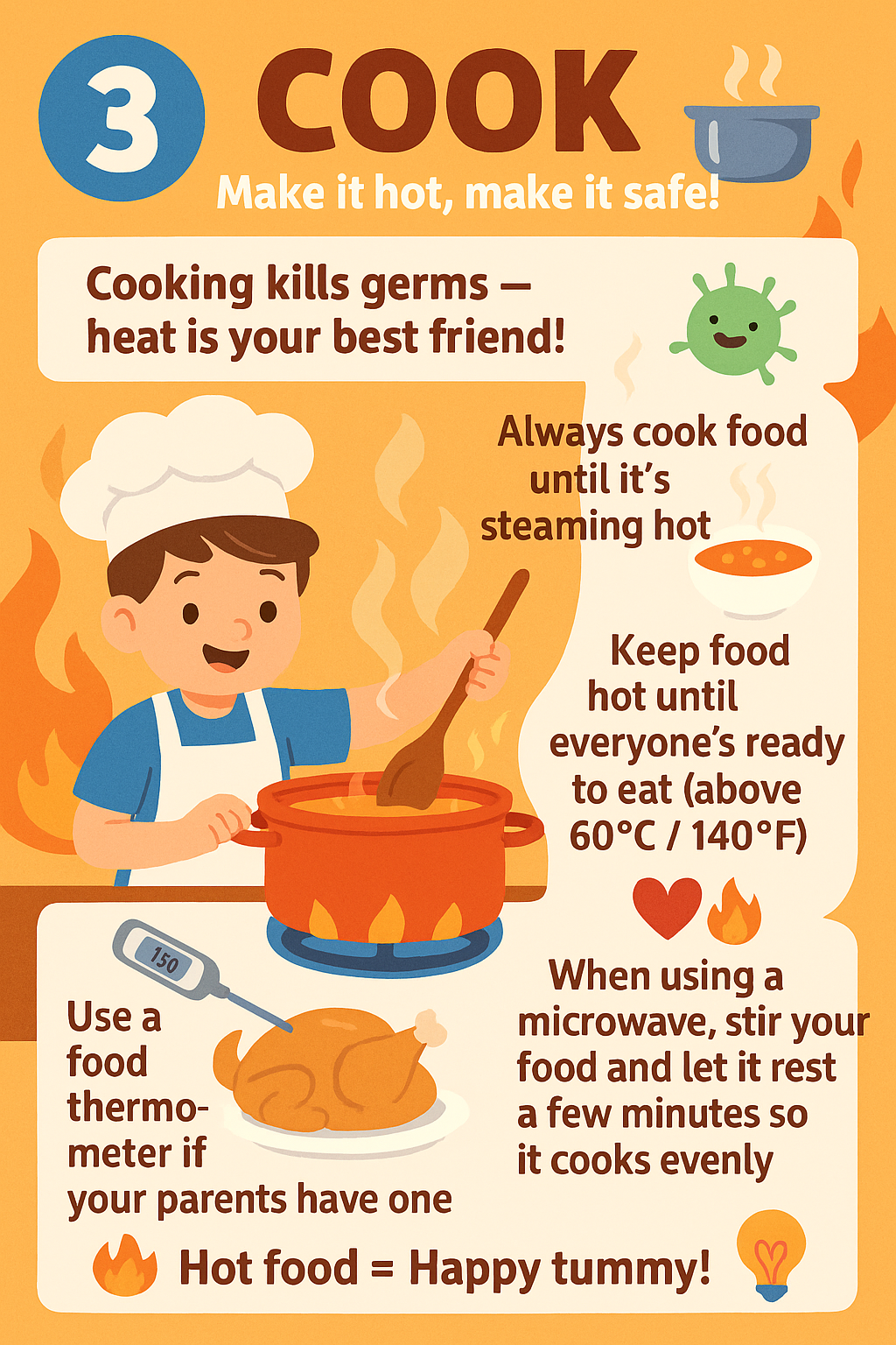 Step 3: COOK - Make it hot, make it safe